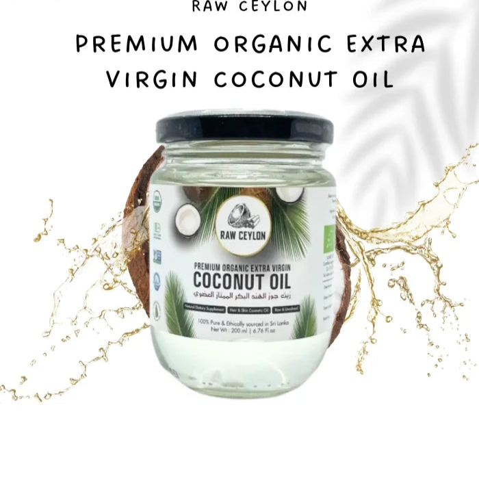 Raw Ceylon Premium Organic Extra Virgin Coconut Oil-200ml