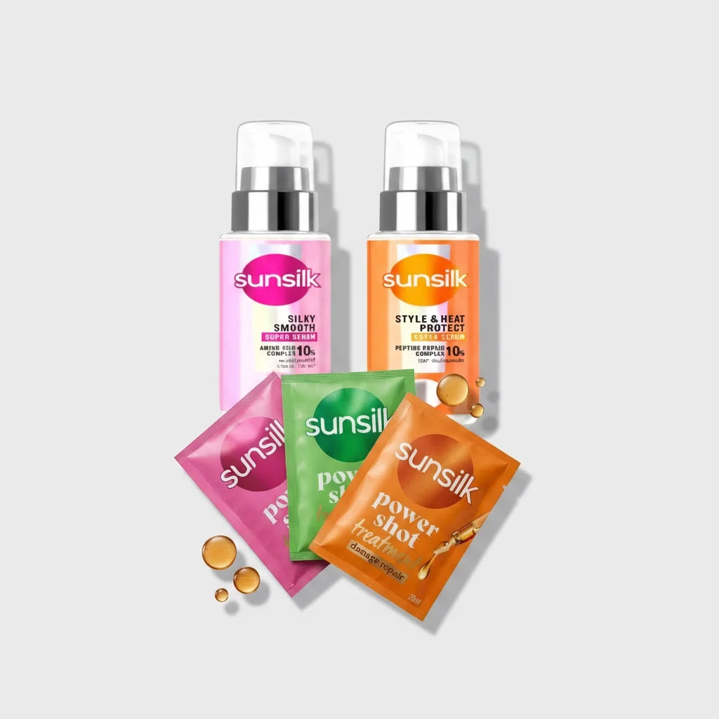 Combo of Sunsilk Super Hair Serum & Power Shot Hair Treatment