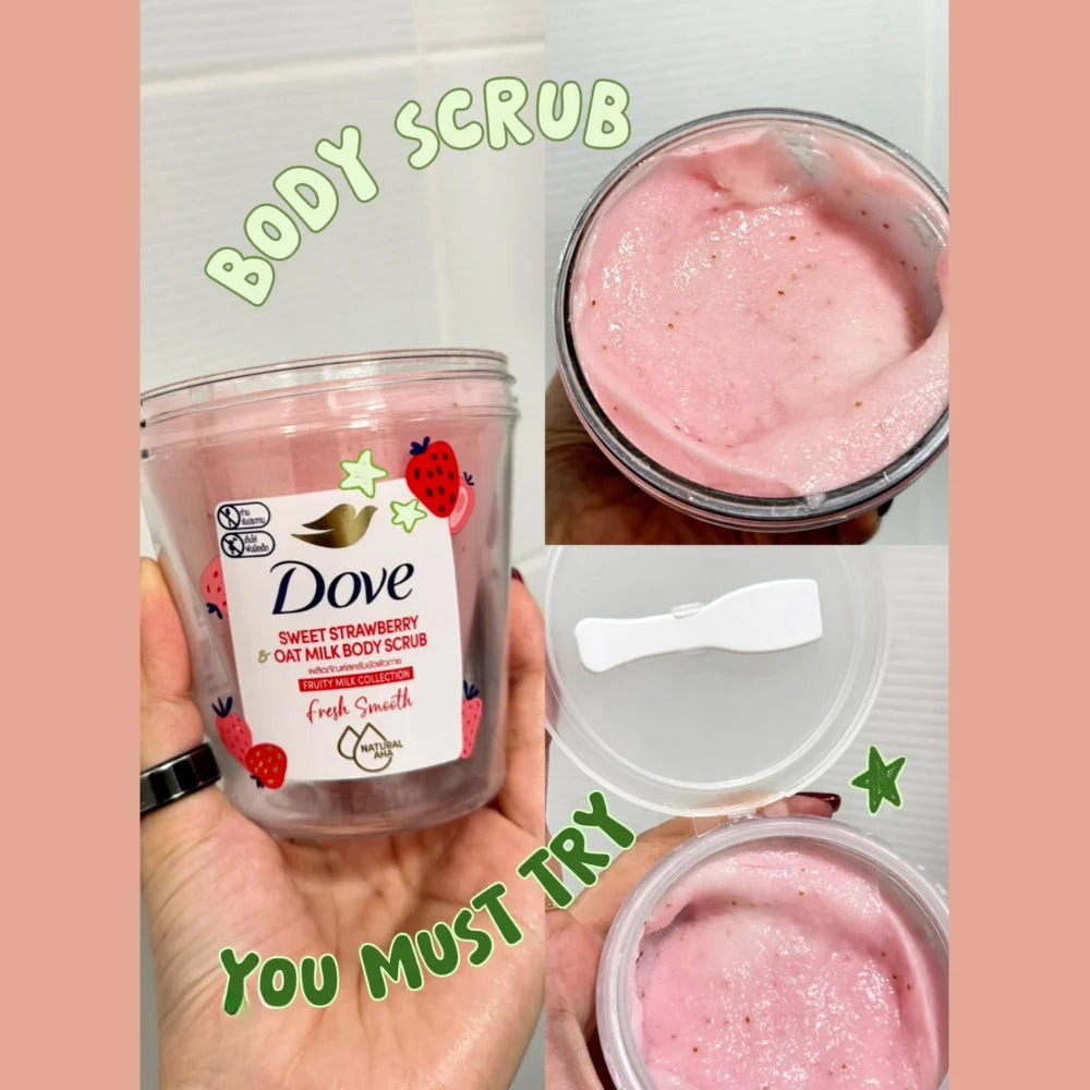 Dove Sweet Strawberry & Oat Milk Body Scrub 250gm