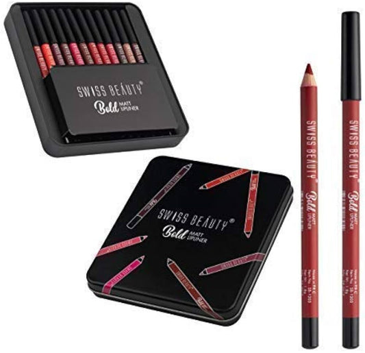 SWISS BEAUTY Bold Matte Lipliner Pack Of 12 Pcs