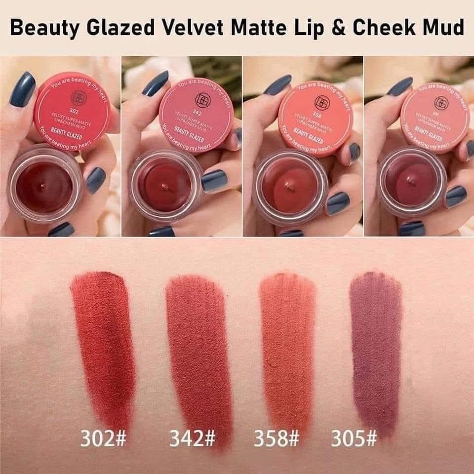 Beauty Glazed Velvet Super Matte Lip & Cheek Mud
