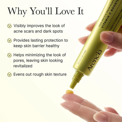 Vitamin C Booster Shot, Pure Vitamin C + Glutathione for Bright & Healthy Skin Glow