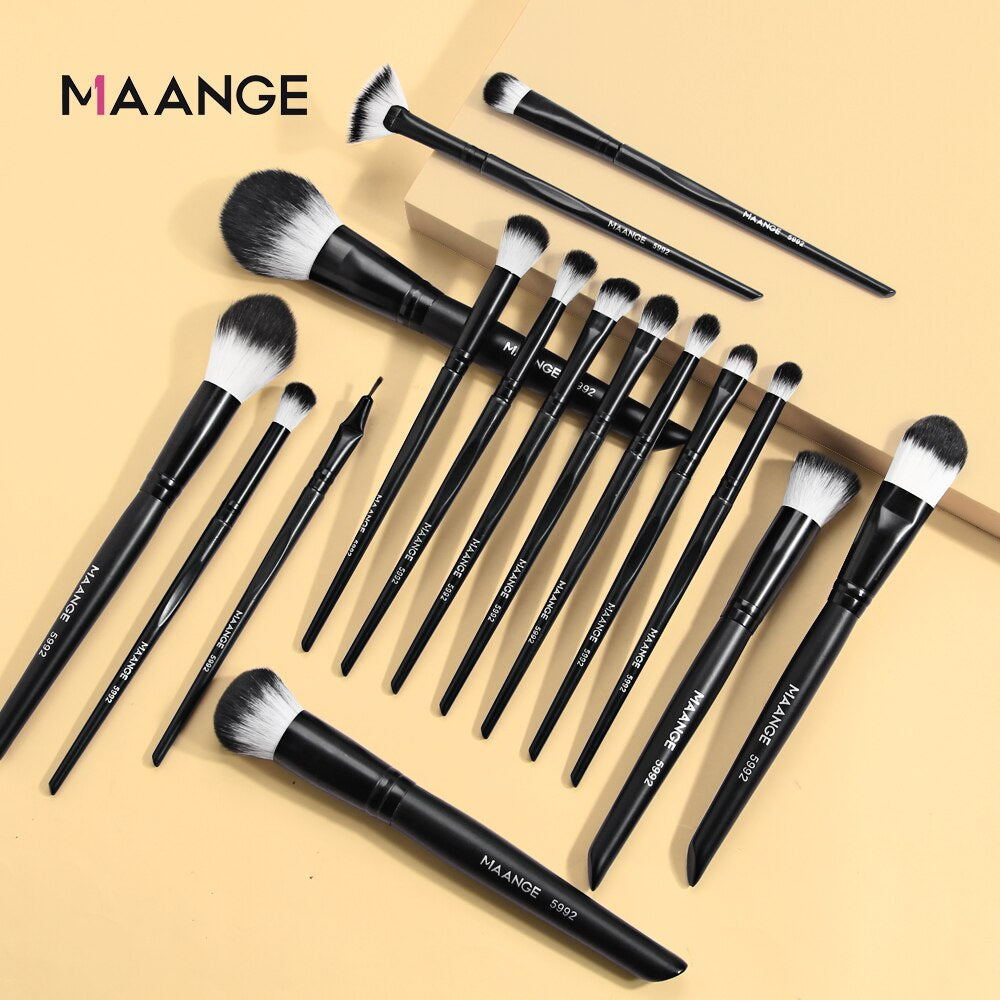 Maange 18pcs The Brush Box - Black