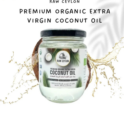 Raw Ceylon Premium Organic Extra Virgin Coconut Oil-200ml