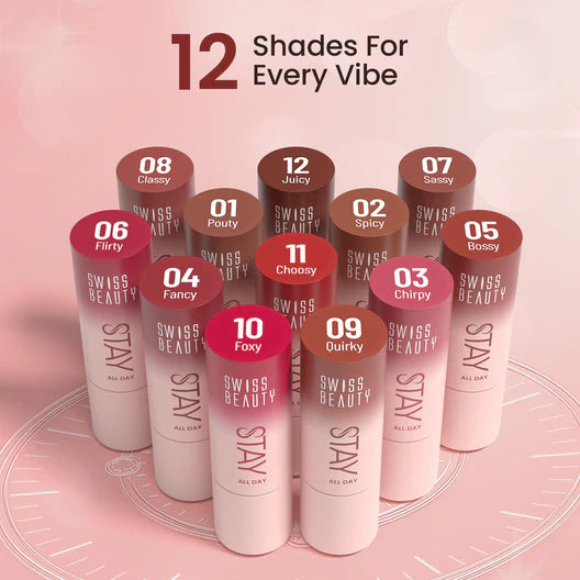 Swiss Beauty Stay All Day Matte Lipstick