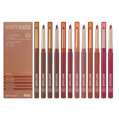 Beauty Glazed Waterproof Lipliner Set 6pcs
