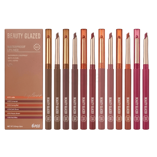 Beauty Glazed Waterproof Lipliner Set 6pcs