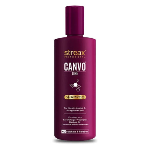 Streax Canvo Line Shampoo For Keratin Treated And Straightened Hair – 300ml