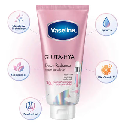 Vaseline Gluta-Hya Dewy Radiance Serum Burst Lotion 290ml (Thailand)