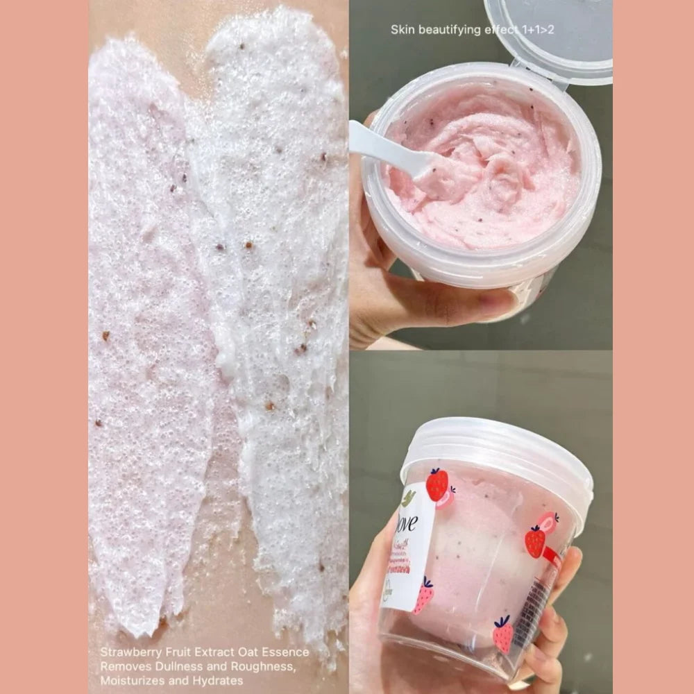 Dove Sweet Strawberry & Oat Milk Body Scrub 250gm