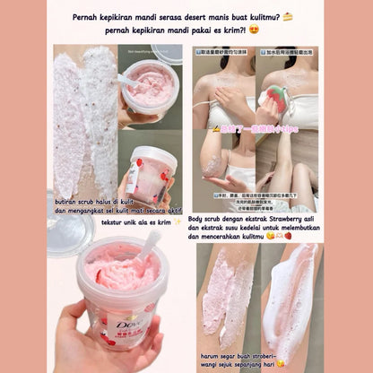 Dove Sweet Strawberry & Oat Milk Body Scrub 250gm